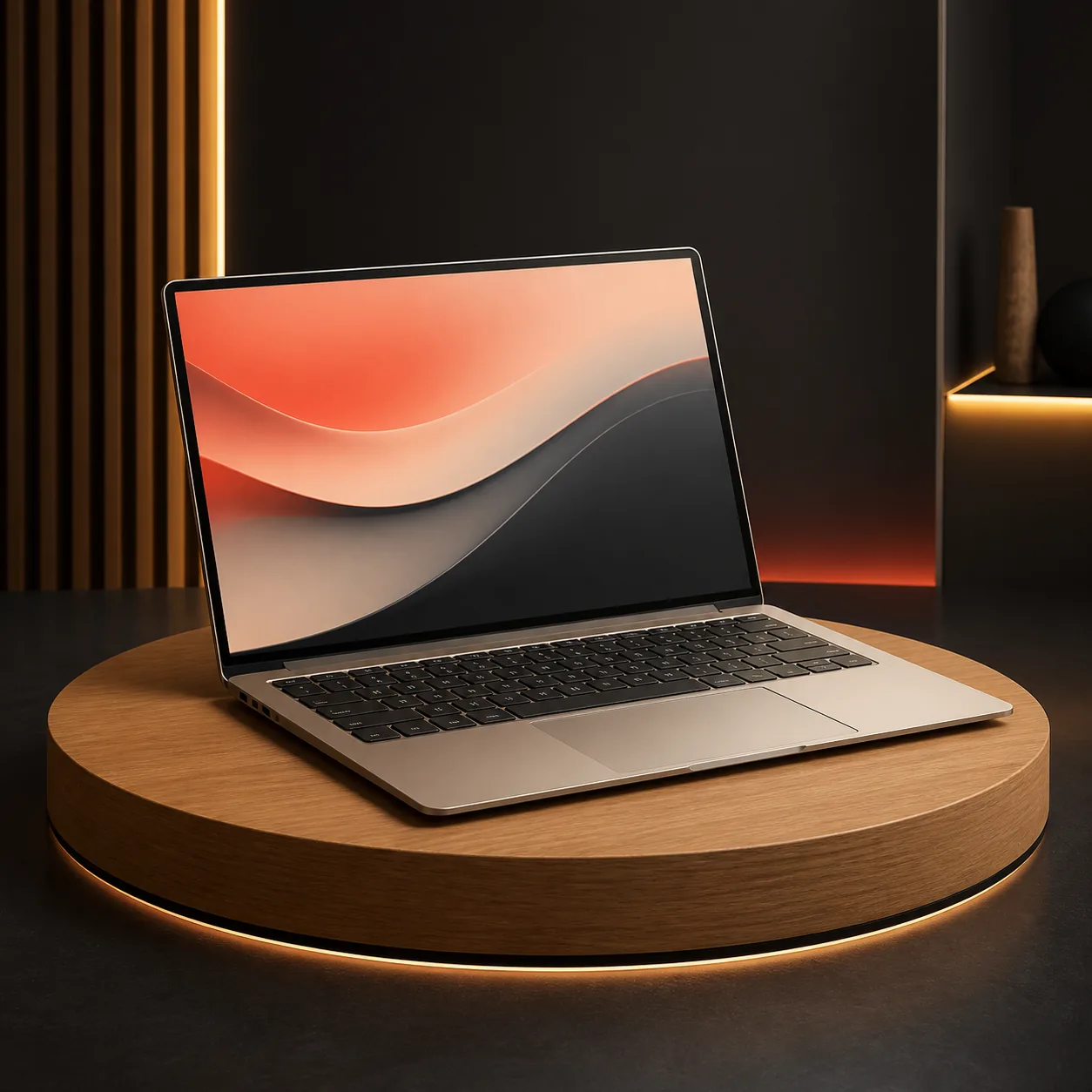 Illustration générique d'un ordinateur portable MacBook présenté dans l'univers HOT STUFF
