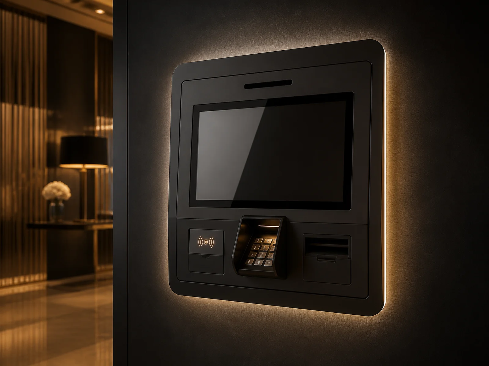Illustration d'une borne de paiement autonome en libre-service Saint Barth Monetik