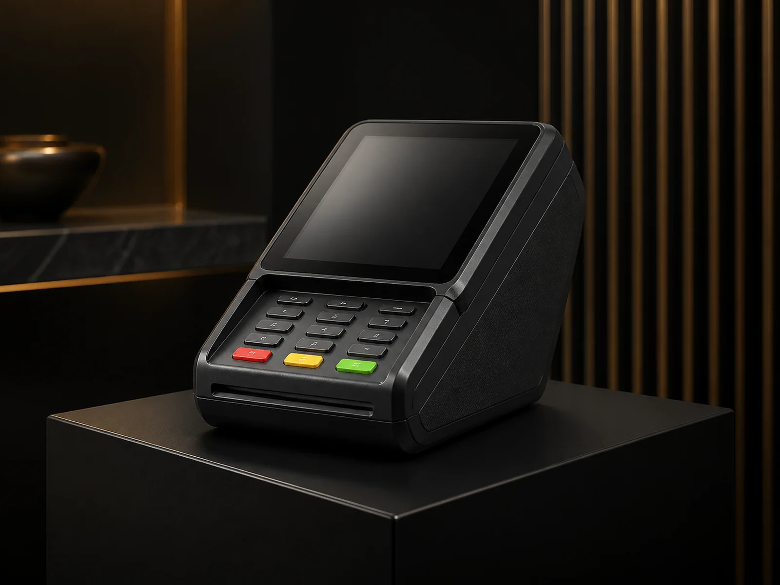 Illustration d'un terminal de paiement fixe de comptoir Saint Barth Monetik